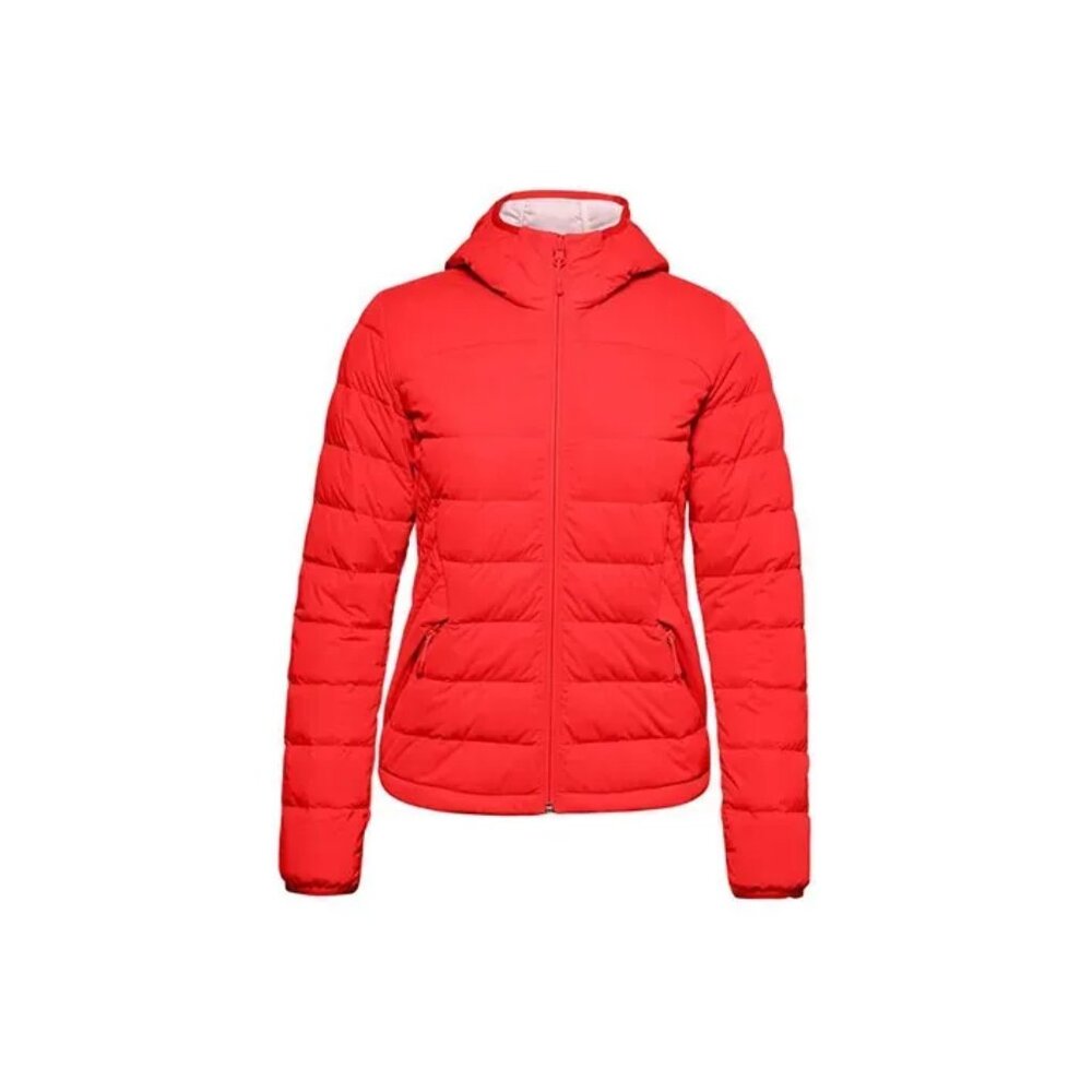 Under Armour Womens Lrg Watermelon Red Duck Down Jacket 700 Fill Water Repellent